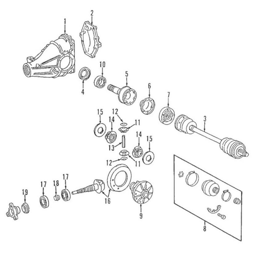 Mercedes CV Joint Boot Kit - Rear 2103500637